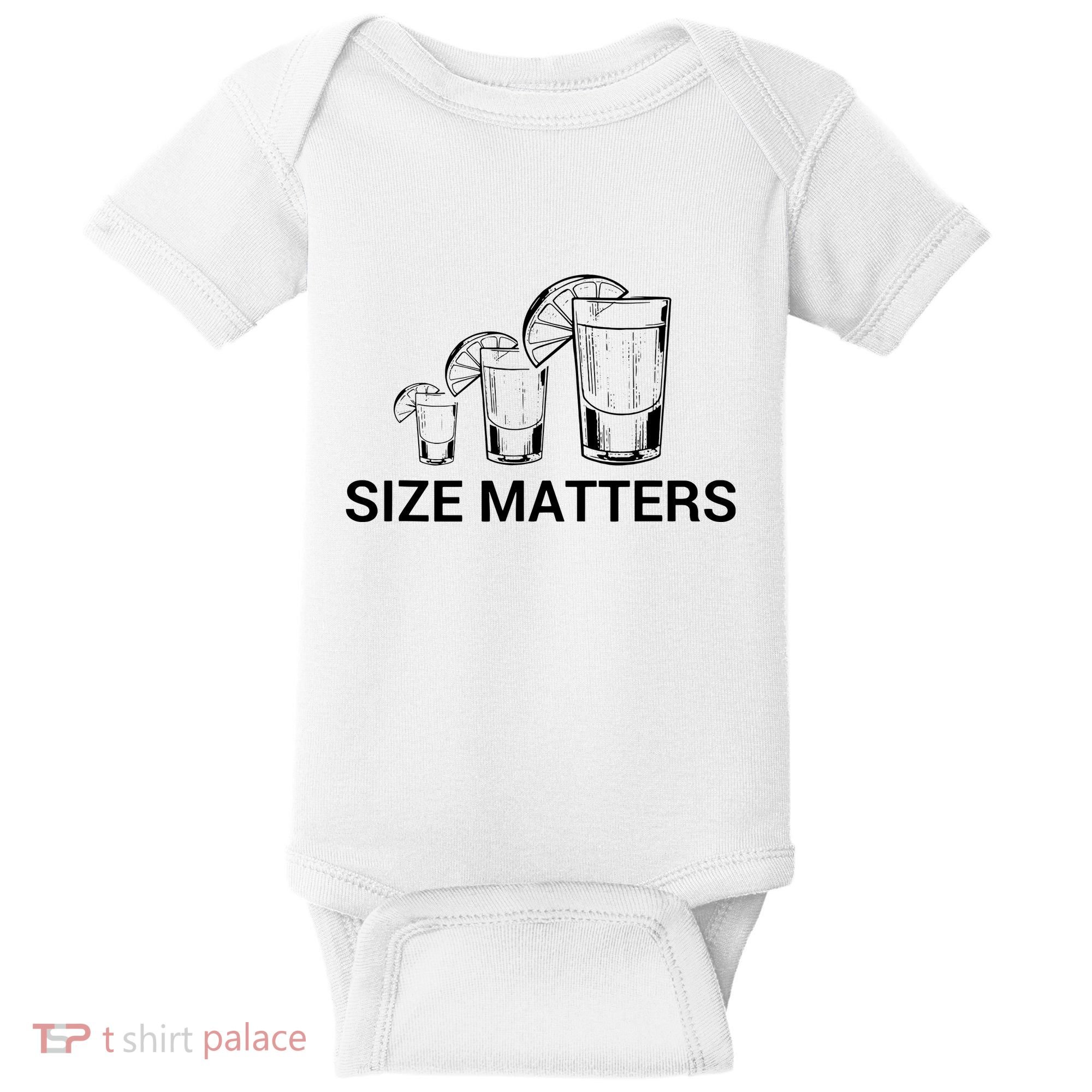 Size Matters Funny Salt Lime Tacos Tequila Baby Bodysuit