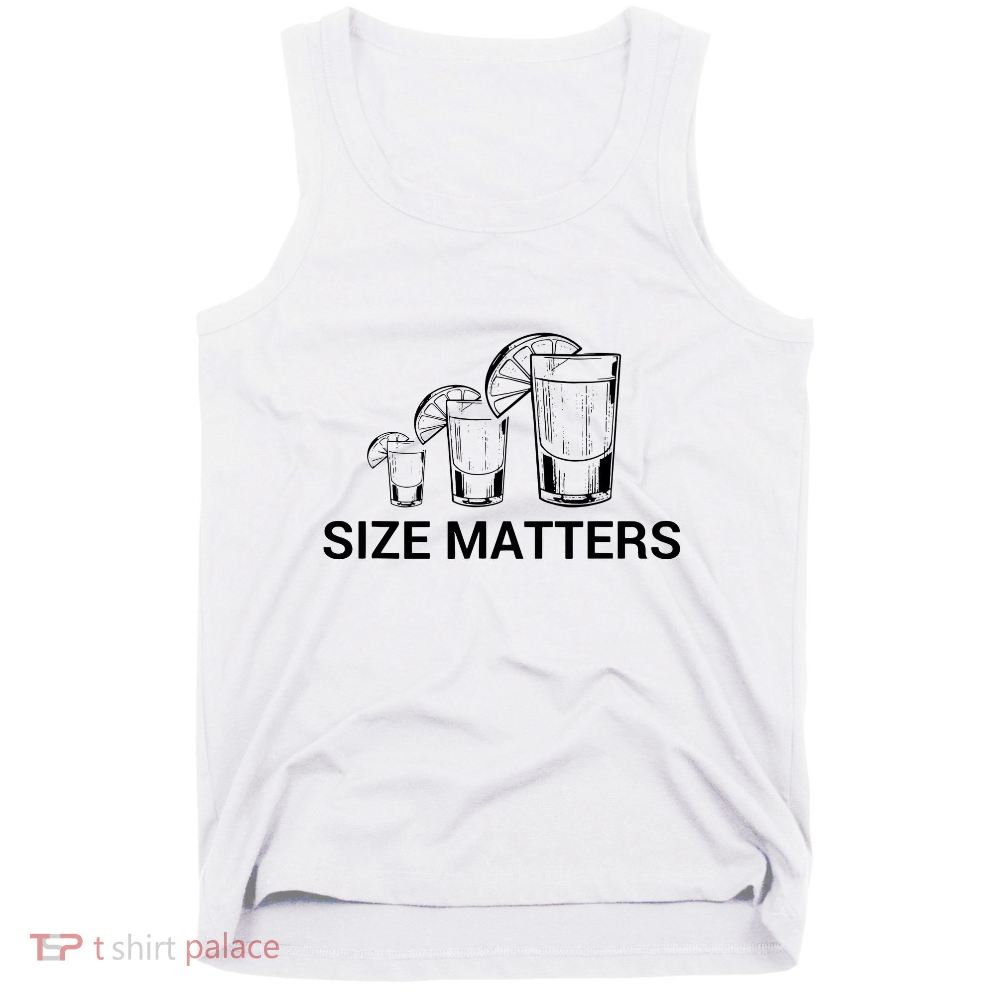Size Matters Funny Salt Lime Tacos Tequila Tank Top