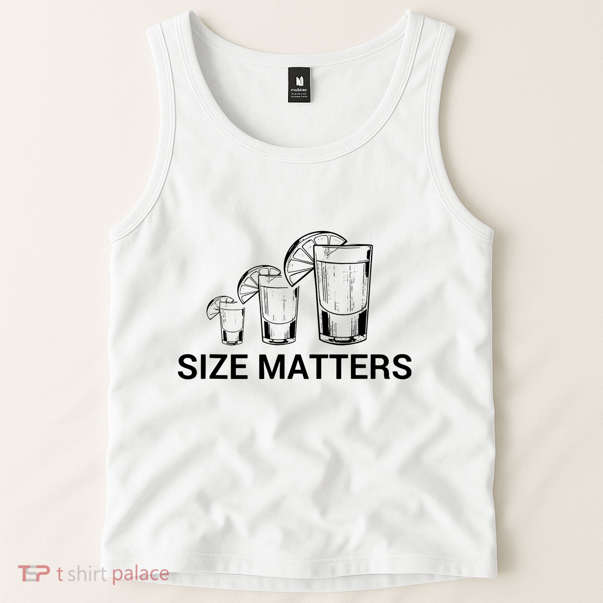 Size Matters Funny Salt Lime Tacos Tequila Tank Top