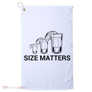 Size Matters Funny Salt Lime Tacos Tequila Golf Towel