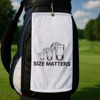 Size Matters Funny Salt Lime Tacos Tequila Golf Towel thumb 2