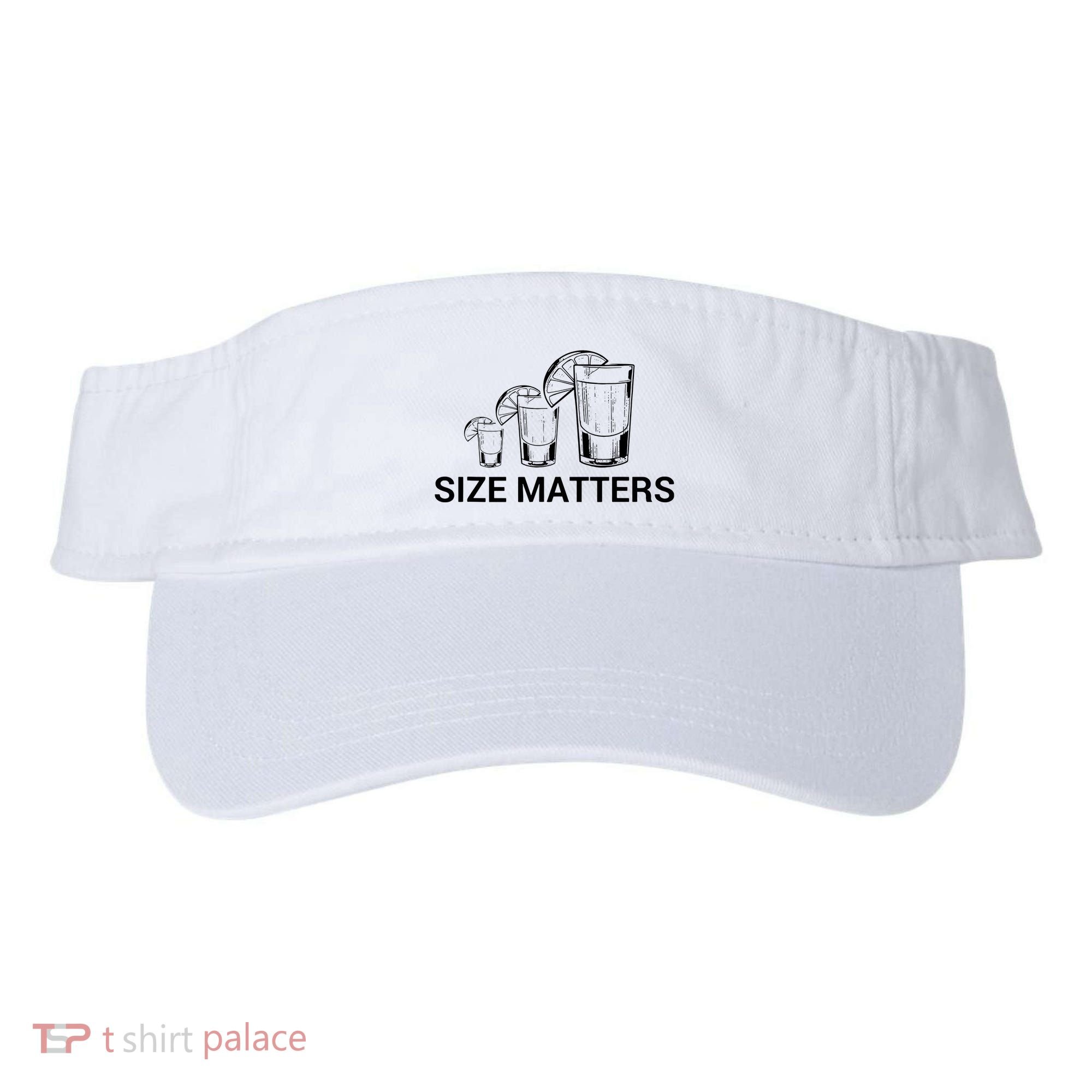 Size Matters Funny Salt Lime Tacos Tequila Visor