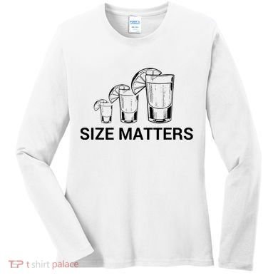 Size Matters Funny Salt Lime Tacos Tequila Women's Long Sleeve Shirt