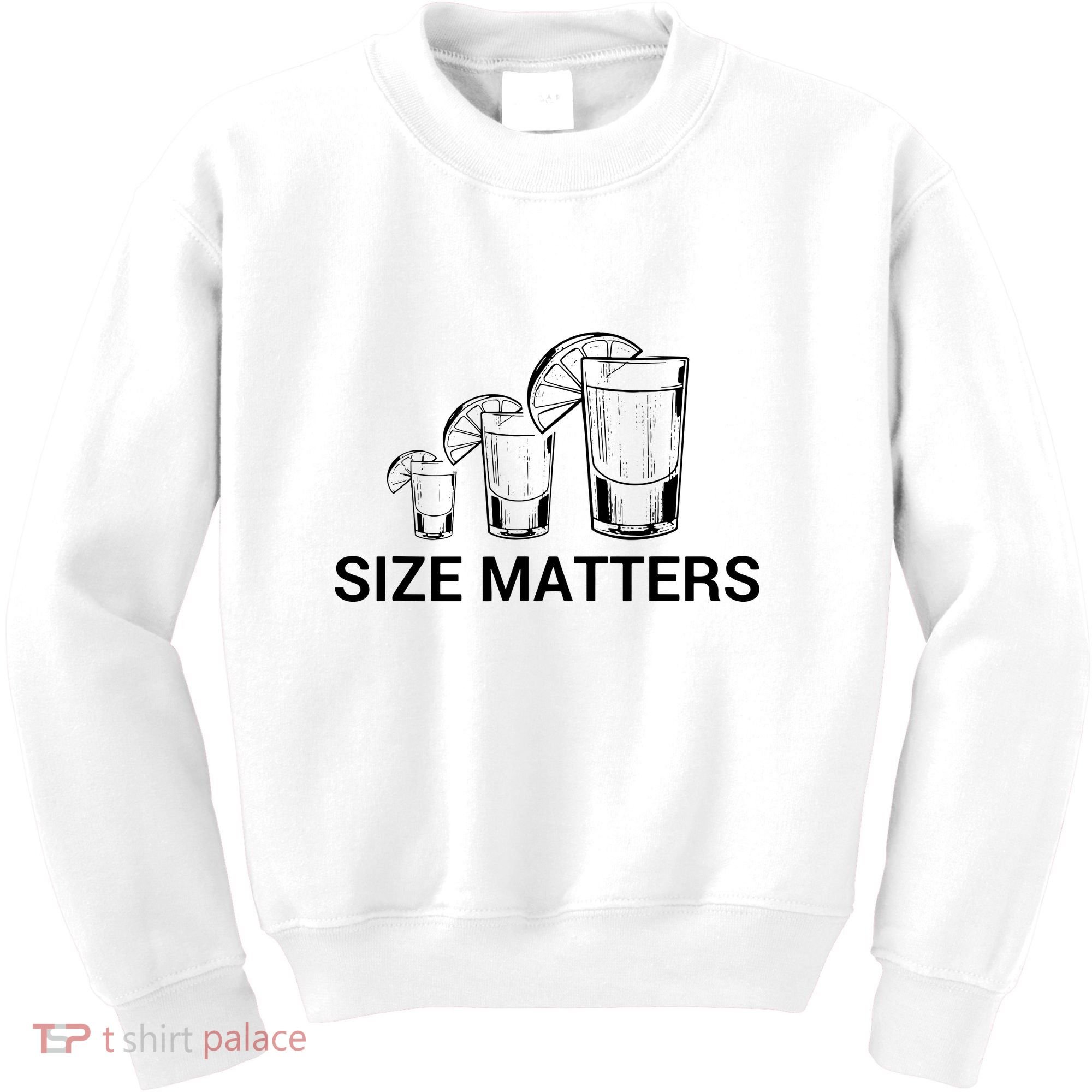 Size Matters Funny Salt Lime Tacos Tequila Kids Sweatshirt