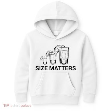 Size Matters Funny Salt Lime Tacos Tequila Kids Hoodie