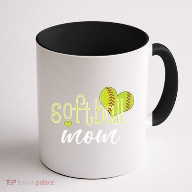 Softball Mom Great Gift Softball Mom Gift Grey Small Coffee Mug back