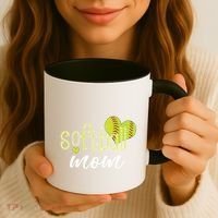 Softball Mom Great Gift Softball Mom Gift Grey Small Coffee Mug thumb 3