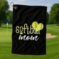 Softball Mom Great Gift Softball Mom Gift Grey Small Golf Towel thumb 1