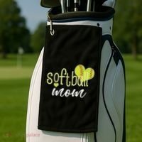 Softball Mom Great Gift Softball Mom Gift Grey Small Golf Towel thumb 2