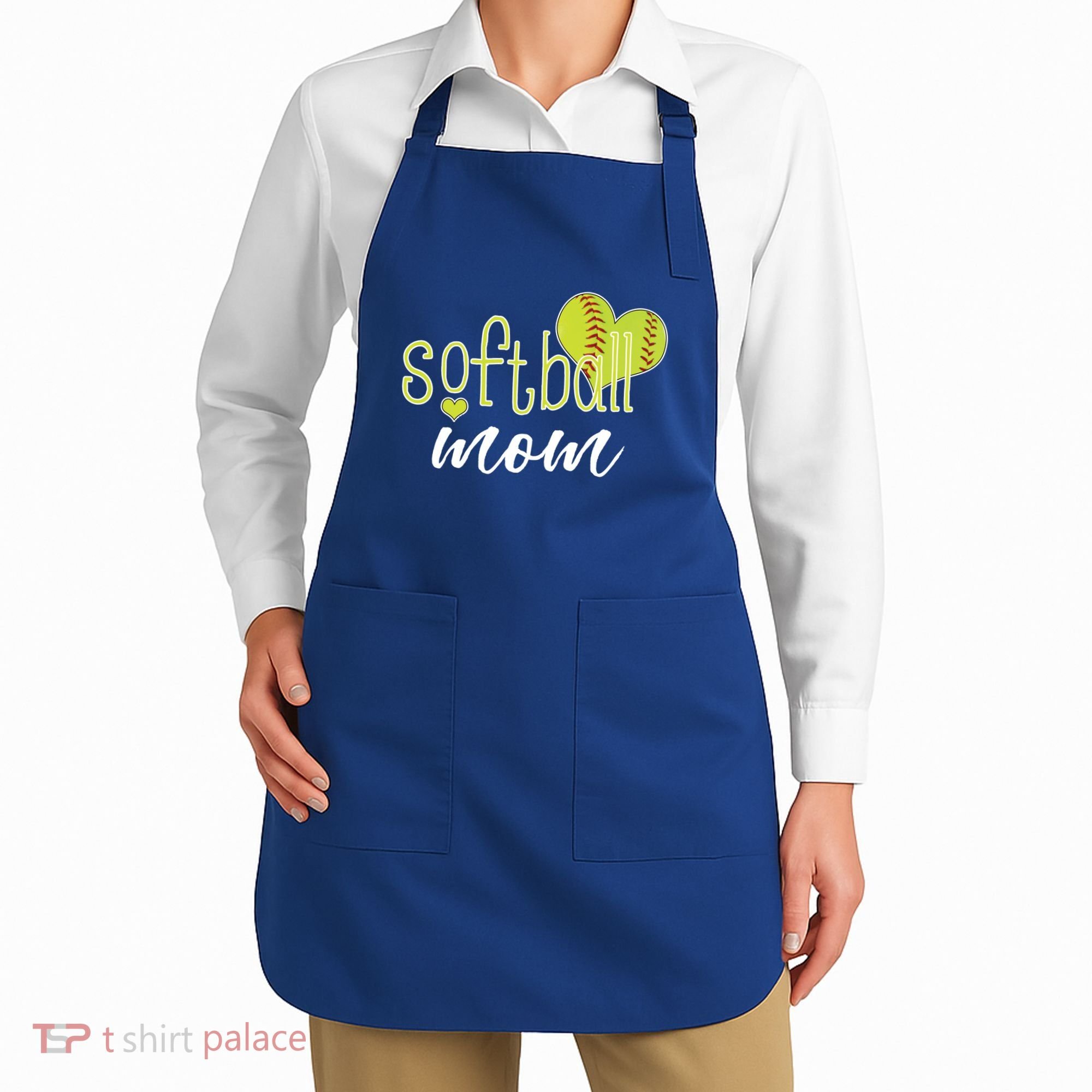 Softball Mom Great Gift Softball Mom Gift Grey Small Apron