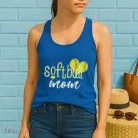 Softball Mom Great Gift Softball Mom Gift Grey Small Women's Tank Top thumb 2
