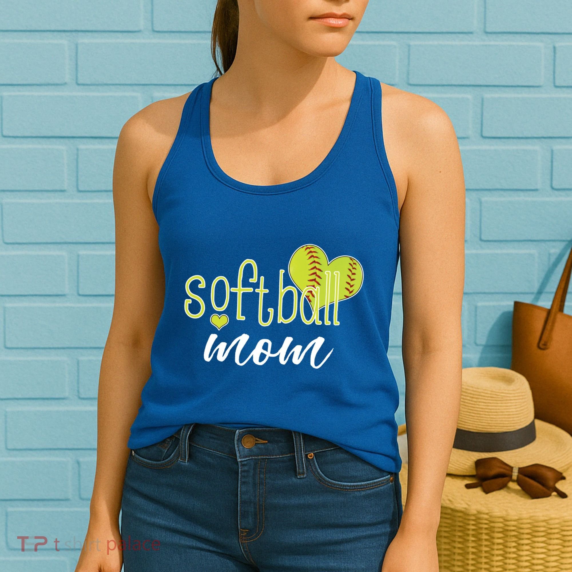 Softball Mom Great Gift Softball Mom Gift Grey Small Women's Tank Top
