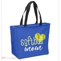 Softball Mom Great Gift Softball Mom Gift Grey Small Tote Bag thumb 2