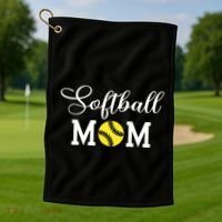 Softball Mom Gift Golf Towel thumb 1