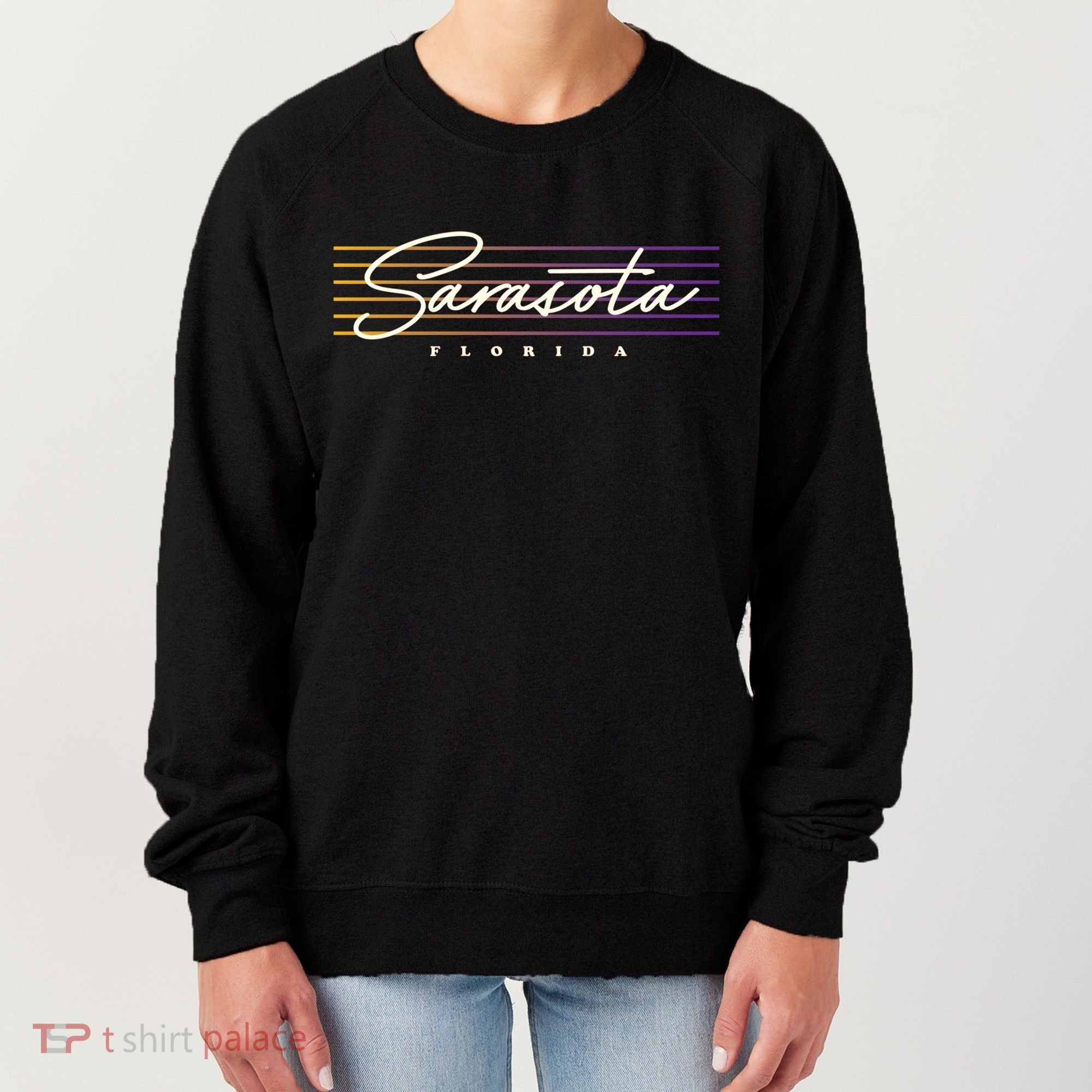 Sarasota Meaningful Gift Retro Style Florida Funny Gift Women's Sweatshirt