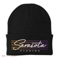 Sarasota Meaningful Gift Retro Style Florida Funny Gift Beanie thumb 0