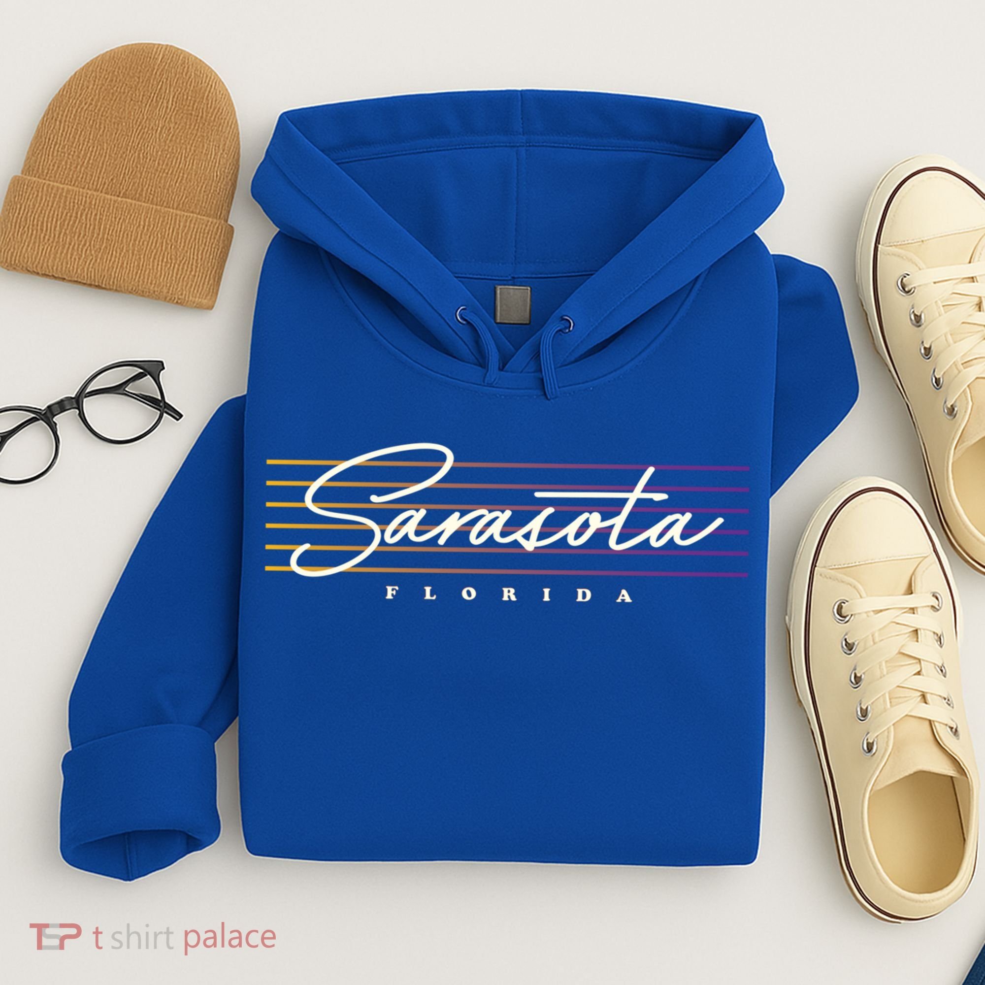 Sarasota Meaningful Gift Retro Style Florida Funny Gift Hoodie