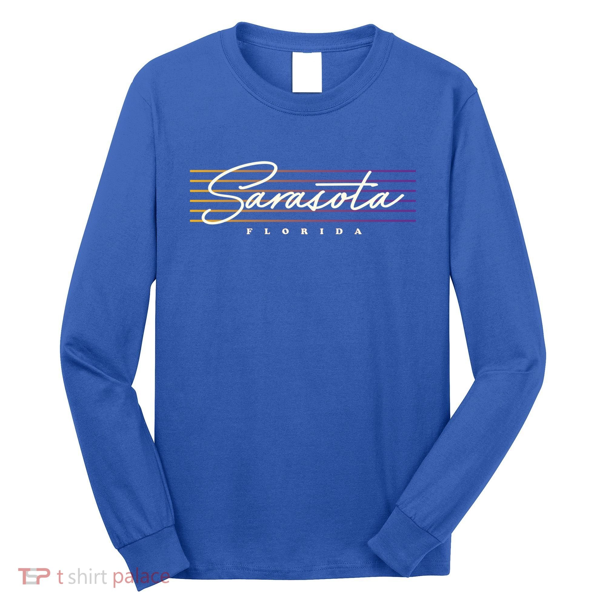 Sarasota Meaningful Gift Retro Style Florida Funny Gift Long Sleeve Shirt