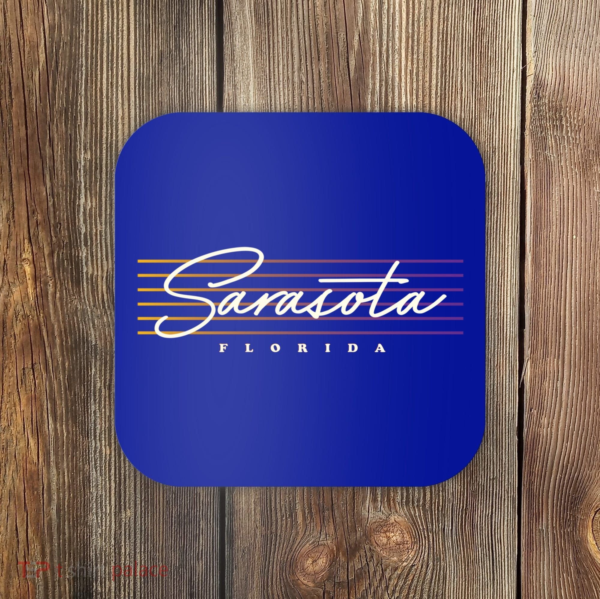 Sarasota Meaningful Gift Retro Style Florida Funny Gift Coaster