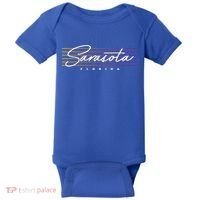 Sarasota Meaningful Gift Retro Style Florida Funny Gift Baby Bodysuit thumb 0