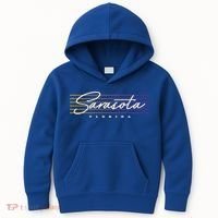 Sarasota Meaningful Gift Retro Style Florida Funny Gift Kids Hoodie thumb 0