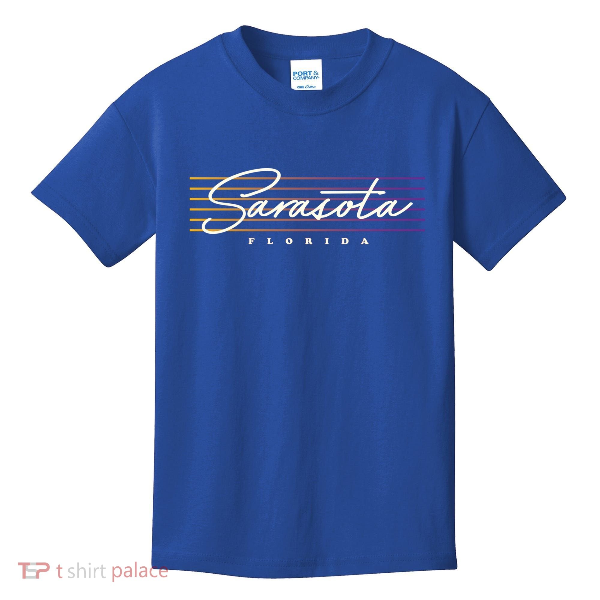 Sarasota Meaningful Gift Retro Style Florida Funny Gift Kids T-Shirt