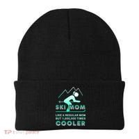 Ski Mom Gift Funny Ski Great Gift Ski Merch Skiing Gift Beanie thumb 0