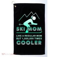 Ski Mom Gift Funny Ski Great Gift Ski Merch Skiing Gift Golf Towel thumb 0