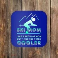 Ski Mom Gift Funny Ski Great Gift Ski Merch Skiing Gift Coaster thumb 0