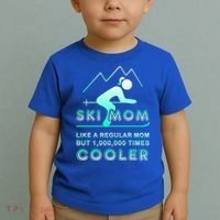 Ski Mom Gift Funny Ski Great Gift Ski Merch Skiing Gift Toddler T-Shirt thumb 2