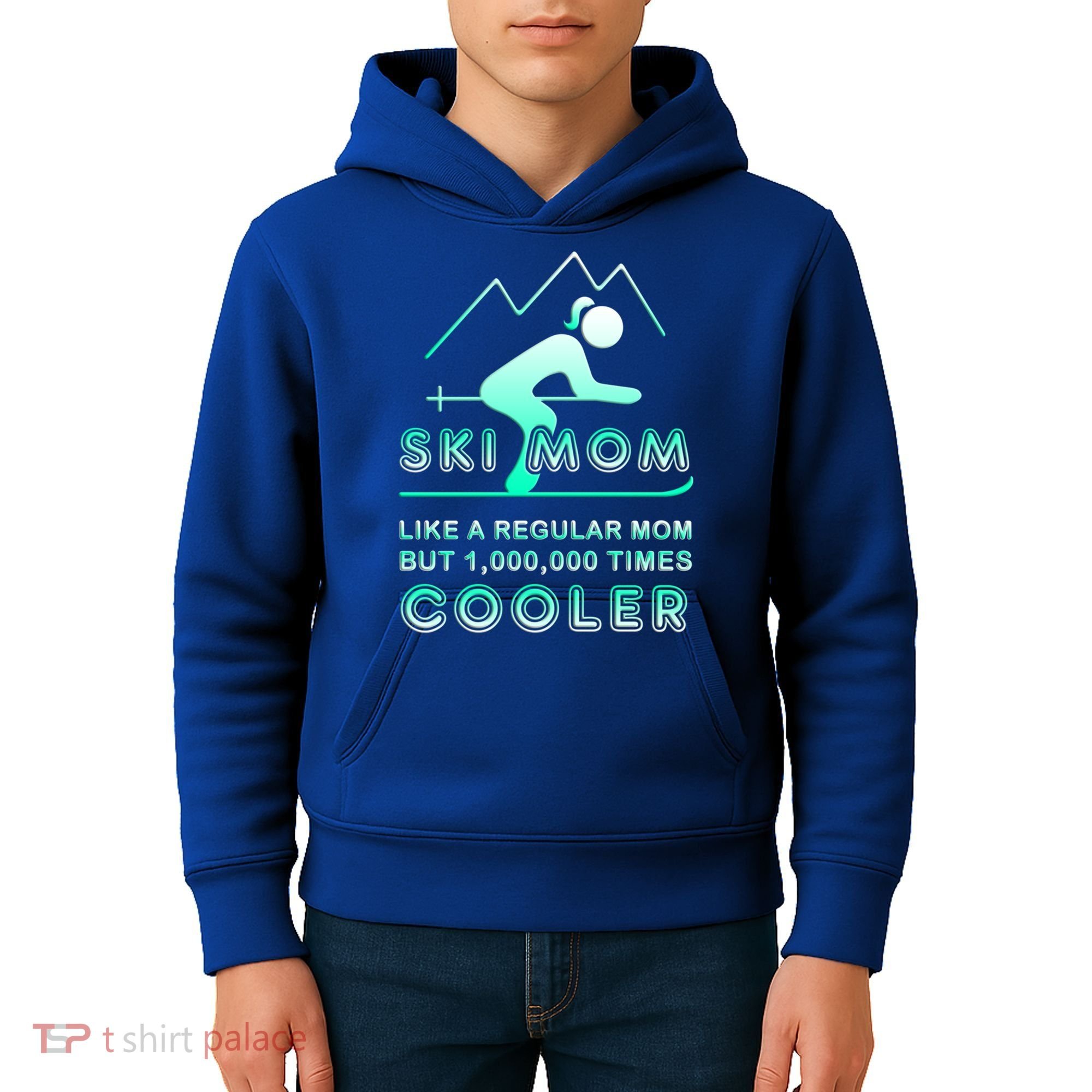 Ski Mom Gift Funny Ski Great Gift Ski Merch Skiing Gift Kids Hoodie