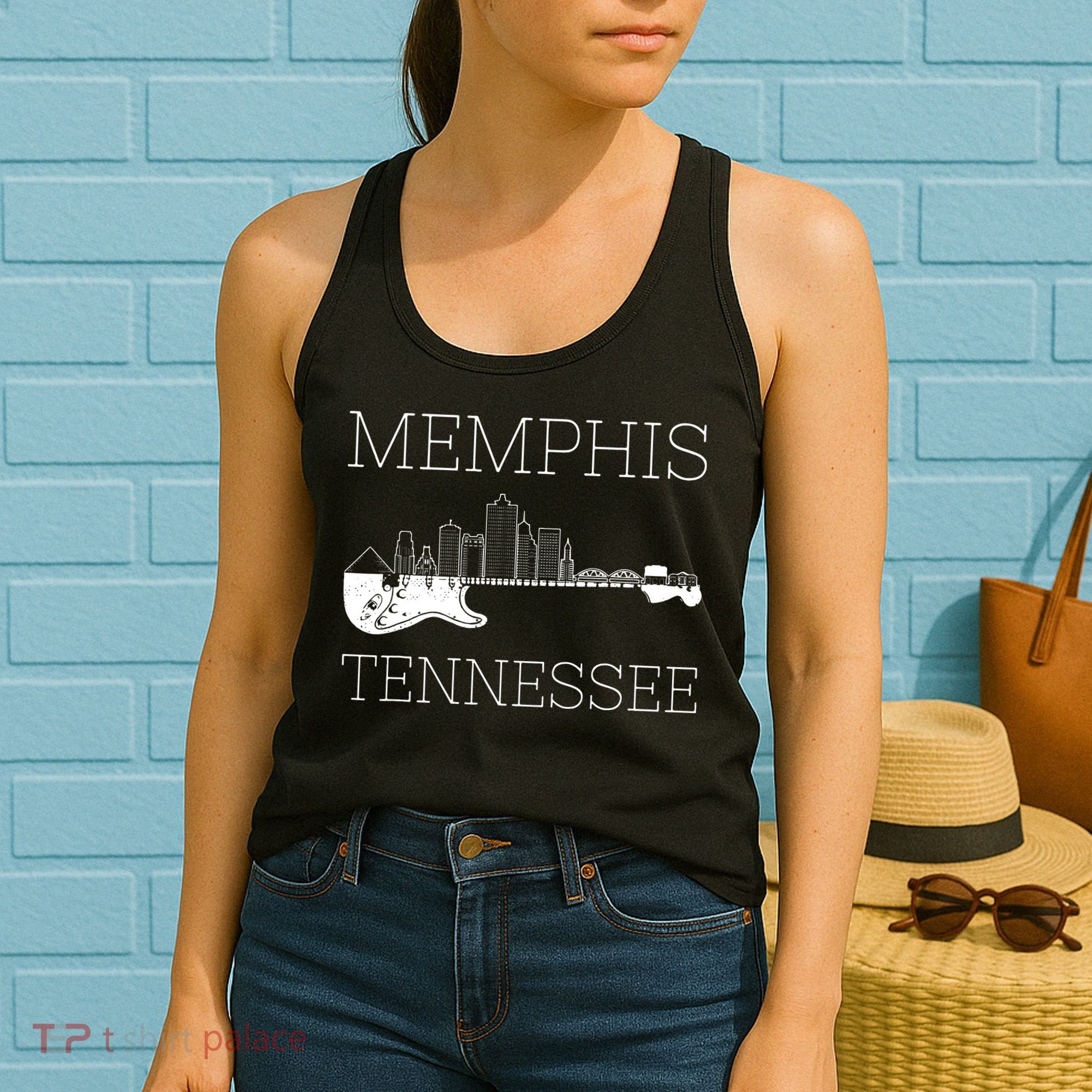 Souvenir Memphis Guitar Music Tennessee Memphis Women's Tank Top