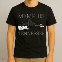 Souvenir Memphis Guitar Music Tennessee Memphis T-Shirt thumb 3