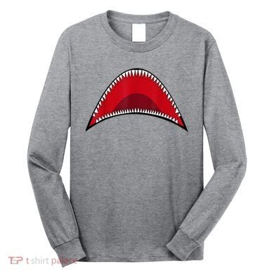 Shark Mouth Graphic Long Sleeve Shirt