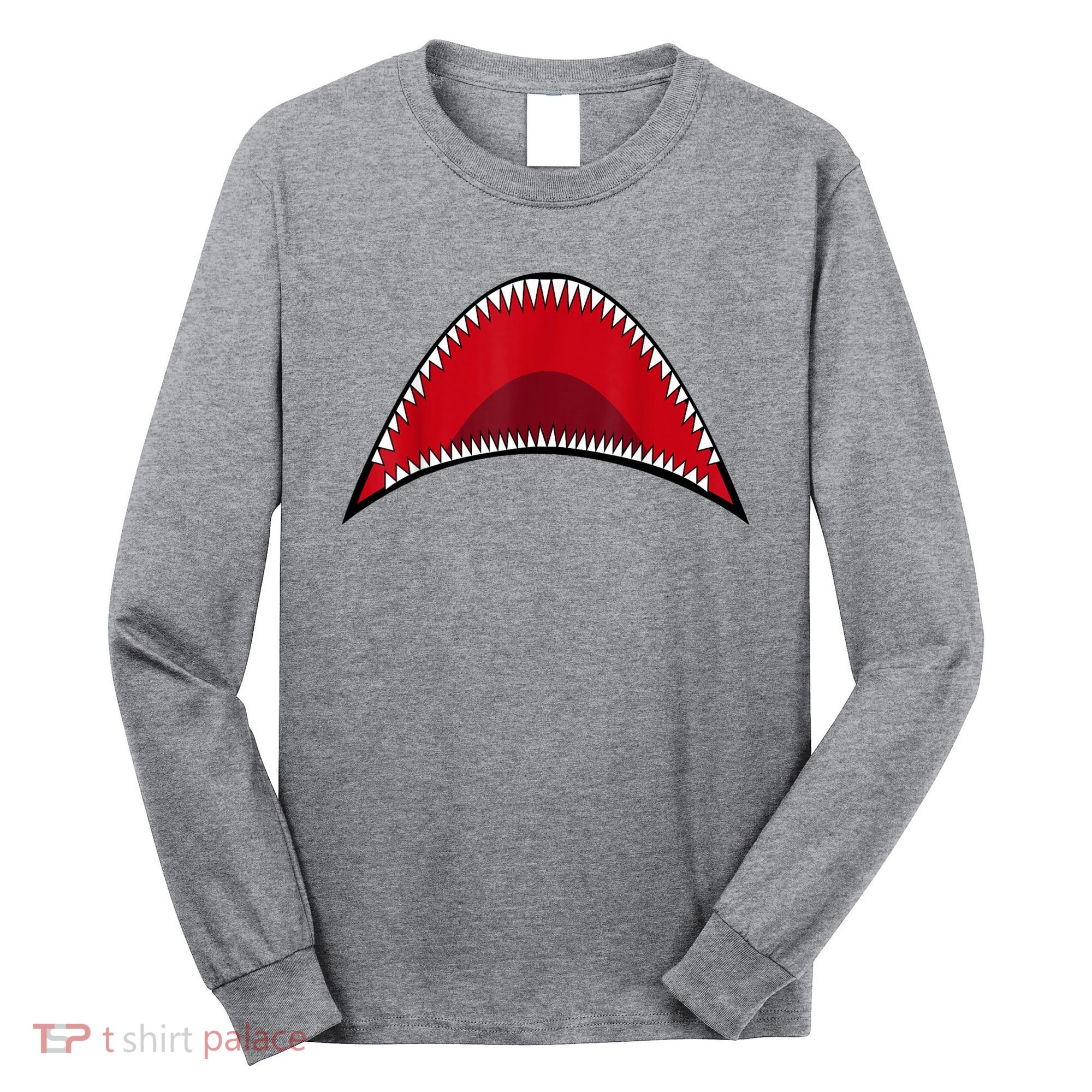 Shark Mouth Graphic Long Sleeve Shirt