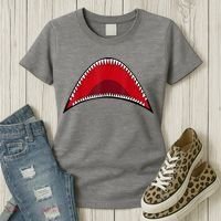 Shark Mouth Graphic Women's T-Shirt thumb 3