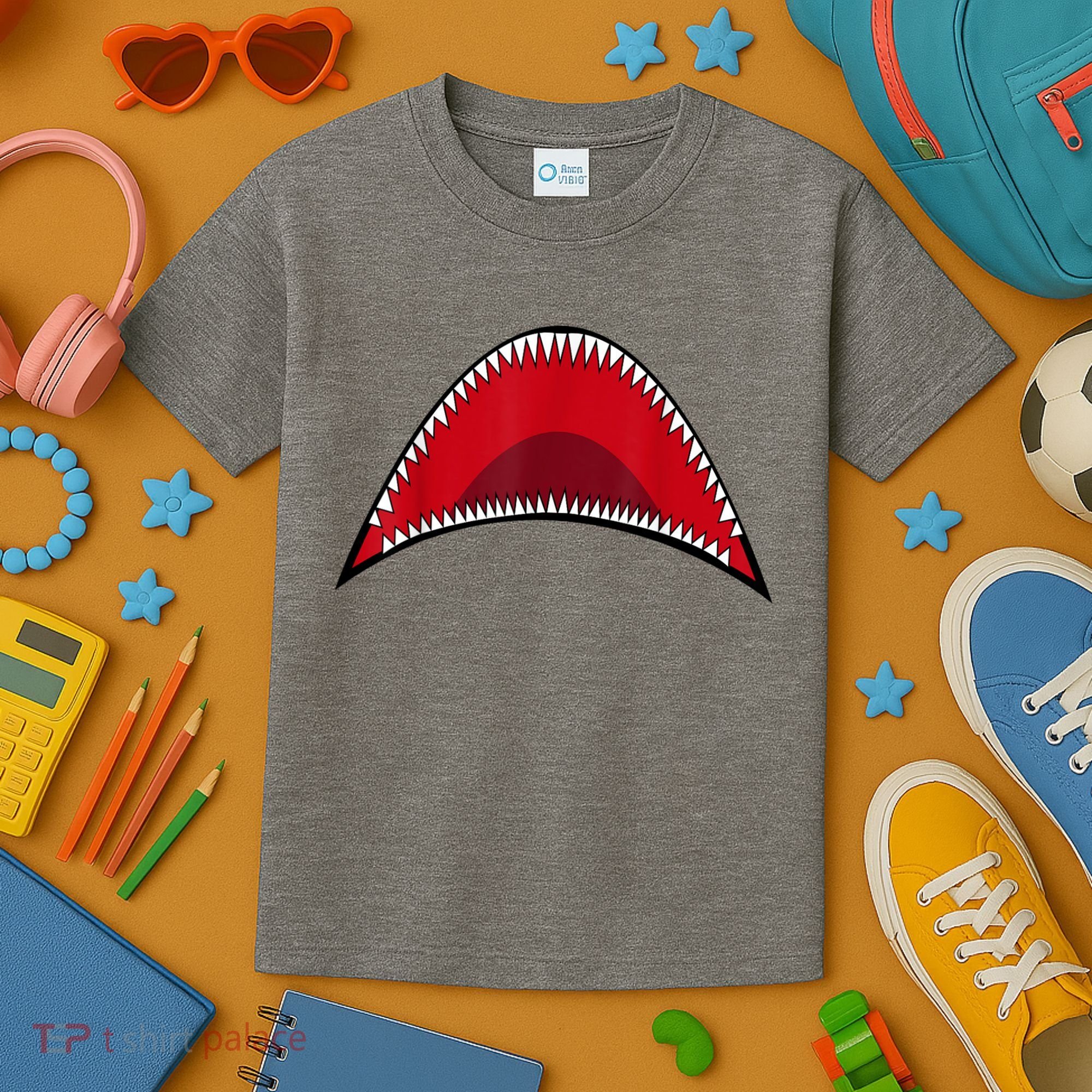 Shark Mouth Graphic Kids T-Shirt