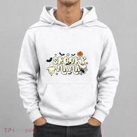 Spooky Mama Groovy Ghost Bat Pumpkin Creepy Retro Halloween Hoodie thumb 0