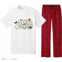 Spooky Mama Groovy Ghost Bat Pumpkin Creepy Retro Halloween Pajama Set thumb 0