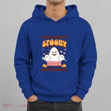Spooky Mama Groovy Vintage Ghost Halloween Spooky Mom Mother Gift Hoodie
