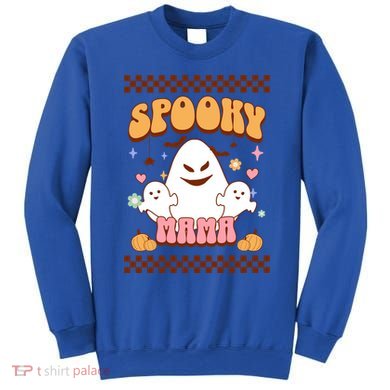 Spooky Mama Groovy Vintage Ghost Halloween Spooky Mom Mother Gift Sweatshirt
