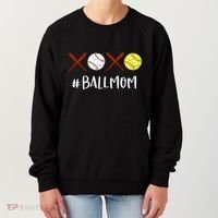 Softball Mom Gift Baseball Mom Great Gift Funny Gift Women's Sweatshirt thumb 0