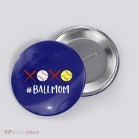 Softball Mom Gift Baseball Mom Great Gift Funny Gift Button thumb 0