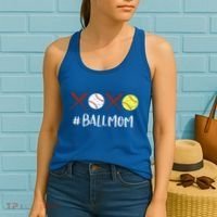 Softball Mom Gift Baseball Mom Great Gift Funny Gift Women's Tank Top thumb 2