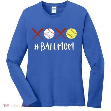 Softball Mom Gift Baseball Mom Great Gift Funny Gift Women's Long Sleeve Shirt