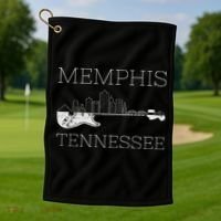Souvenir Memphis Guitar Music Tennessee Memphis Golf Towel thumb 1