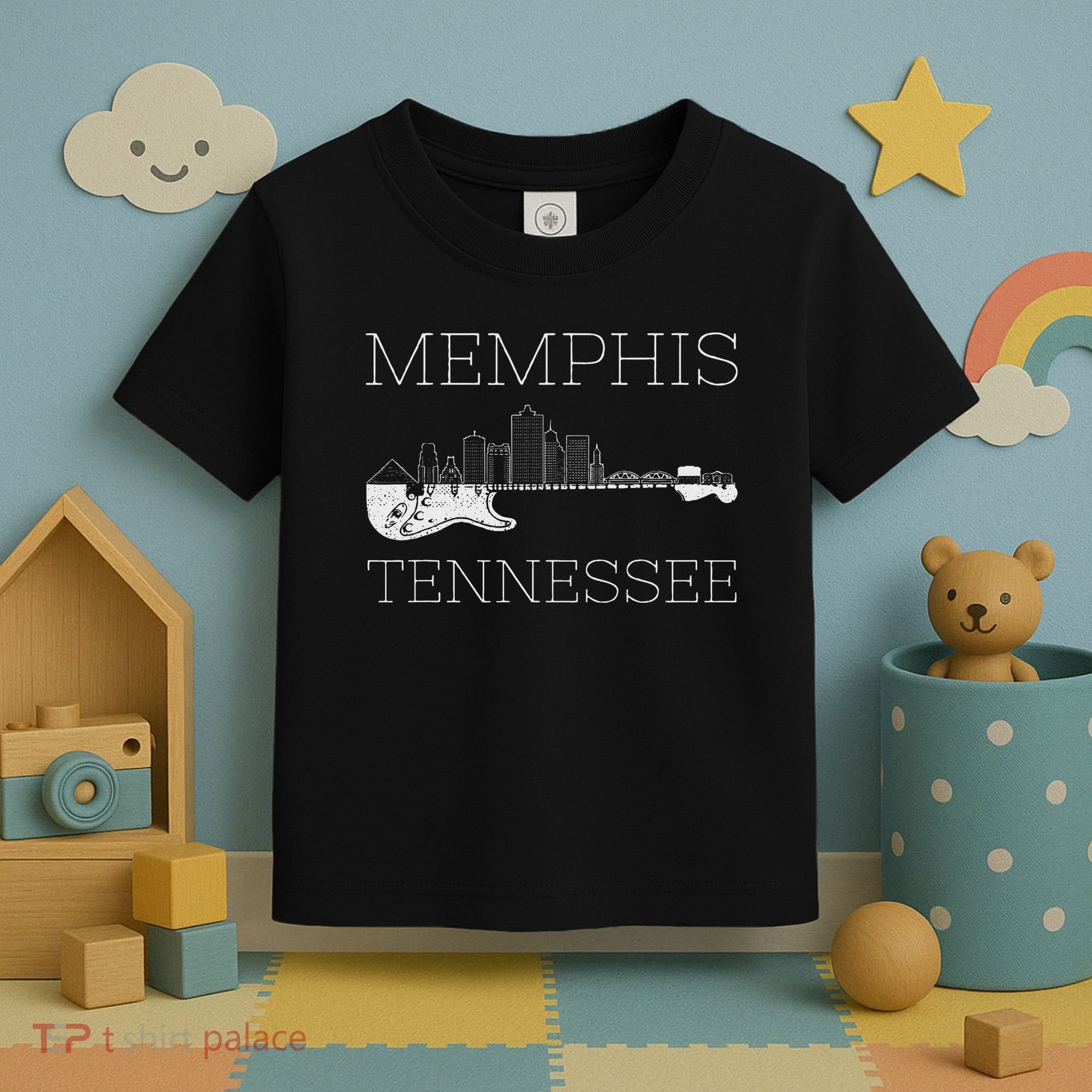 Souvenir Memphis Guitar Music Tennessee Memphis Toddler T-Shirt