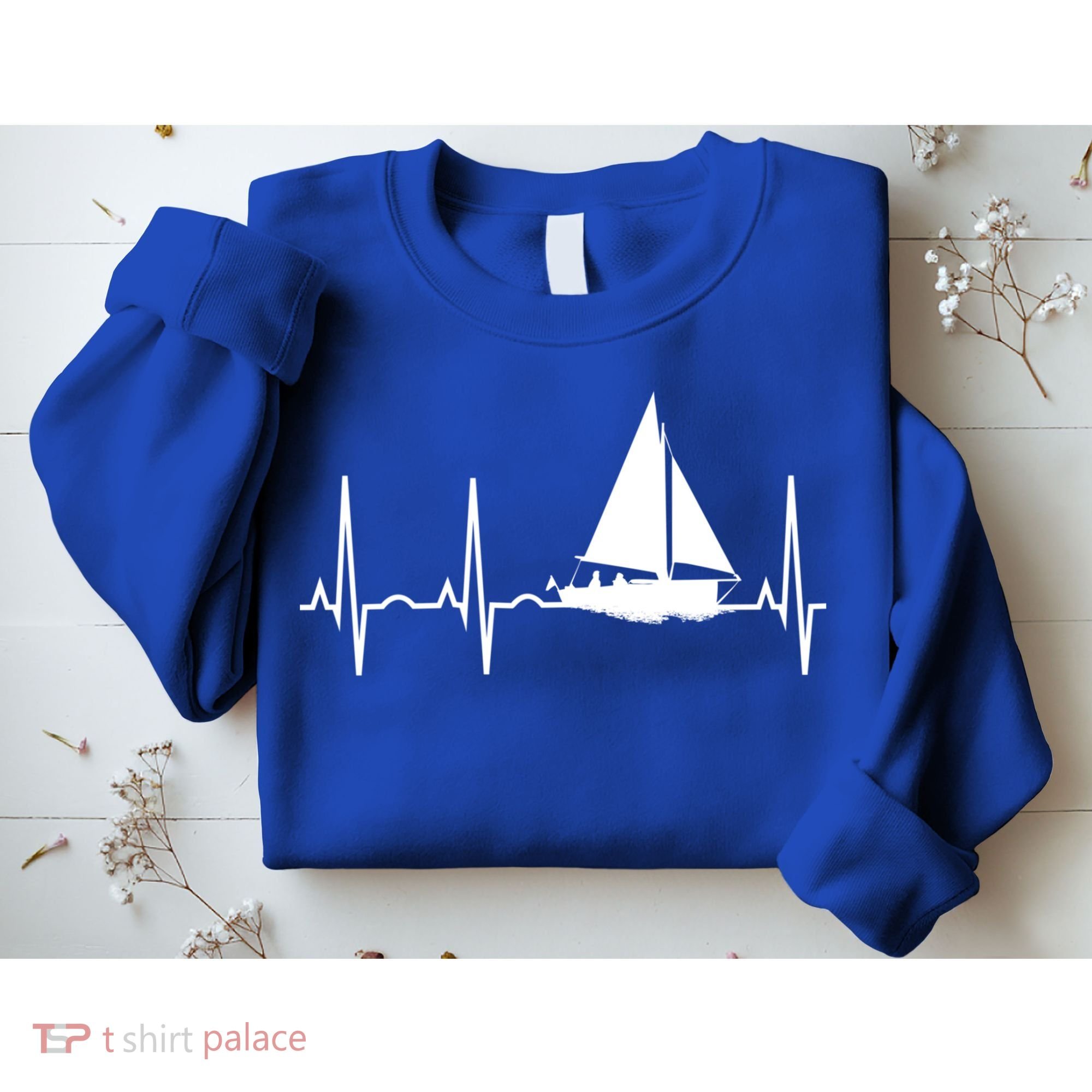 Sailing Meaningful Gift Boat Heartbeat Hooded Great Gift For Sailors Sweatshirt