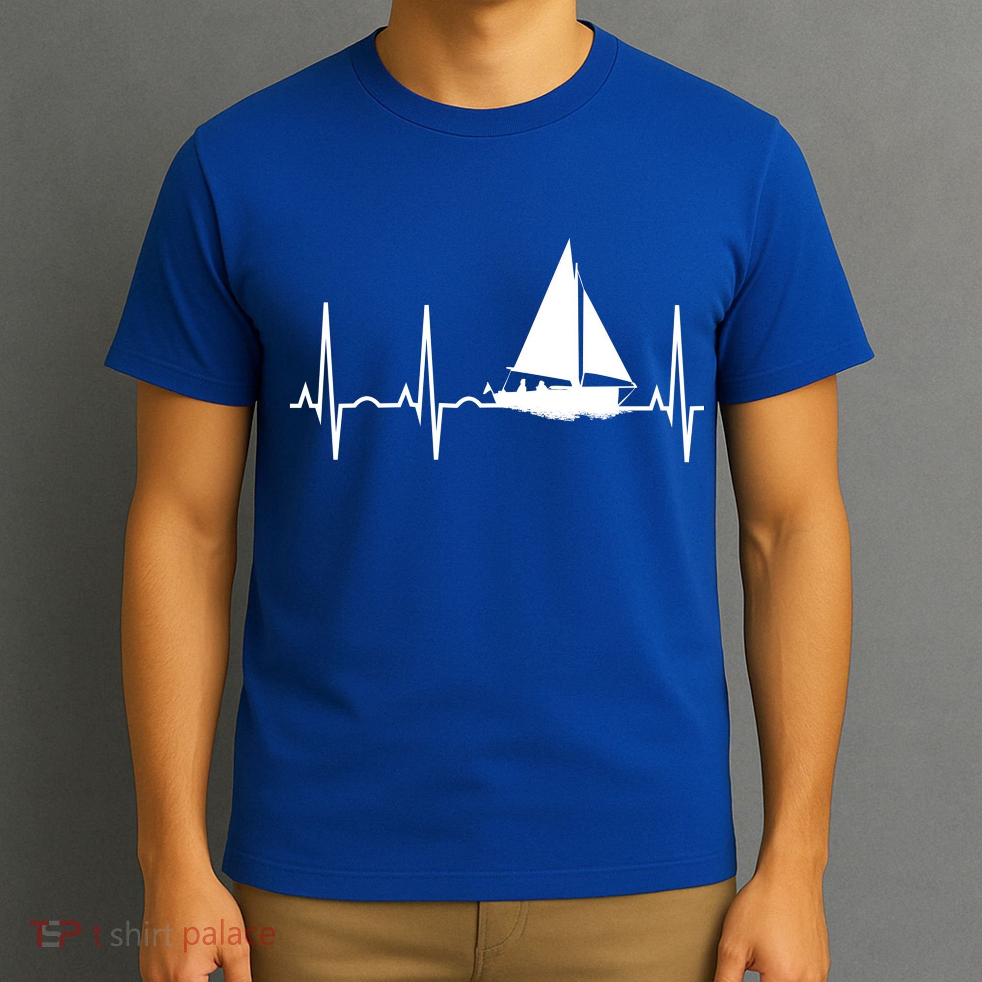 Sailing Meaningful Gift Boat Heartbeat Hooded Great Gift For Sailors T-Shirt