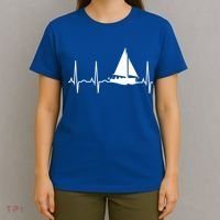 Sailing Meaningful Gift Boat Heartbeat Hooded Great Gift For Sailors T-Shirt thumb 4